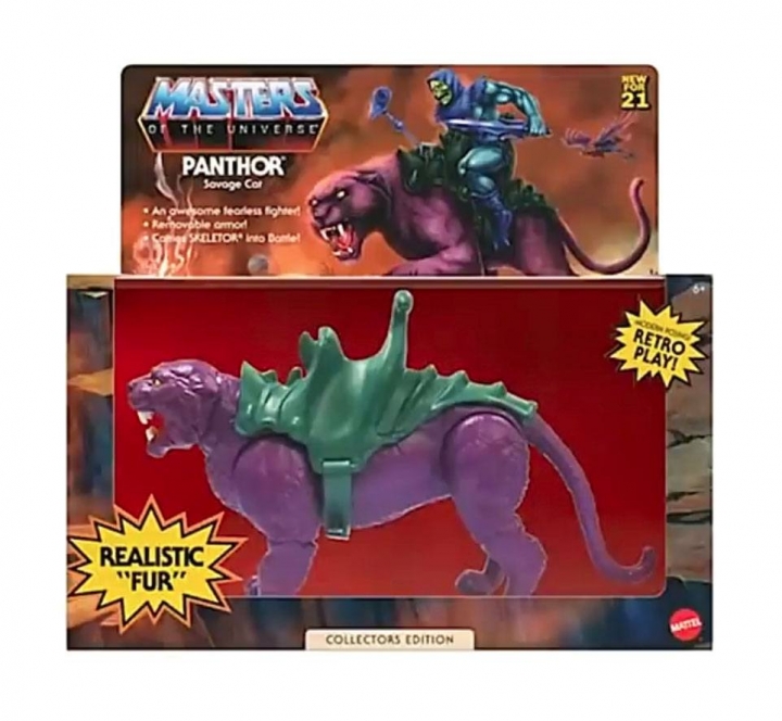 Masters of the Universe Origins Action Figure 2021 Panthor Flocked Collectors Edition Exclusive 14cm