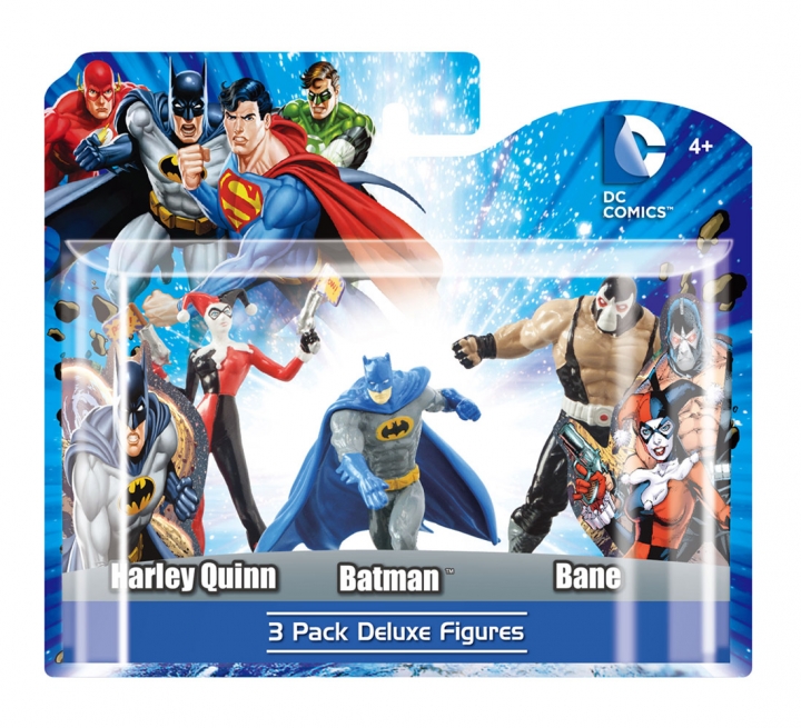 DC Comics Mini Figures 3-Pack Set 10 cm Harley,Batman, Bane