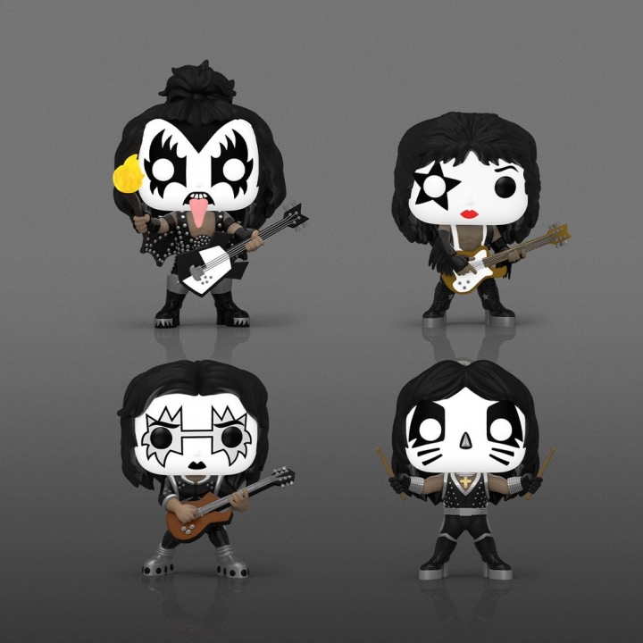 KISS POP! Albums Vinyl Figure 4-Pack Destroyer GITD 9 cm