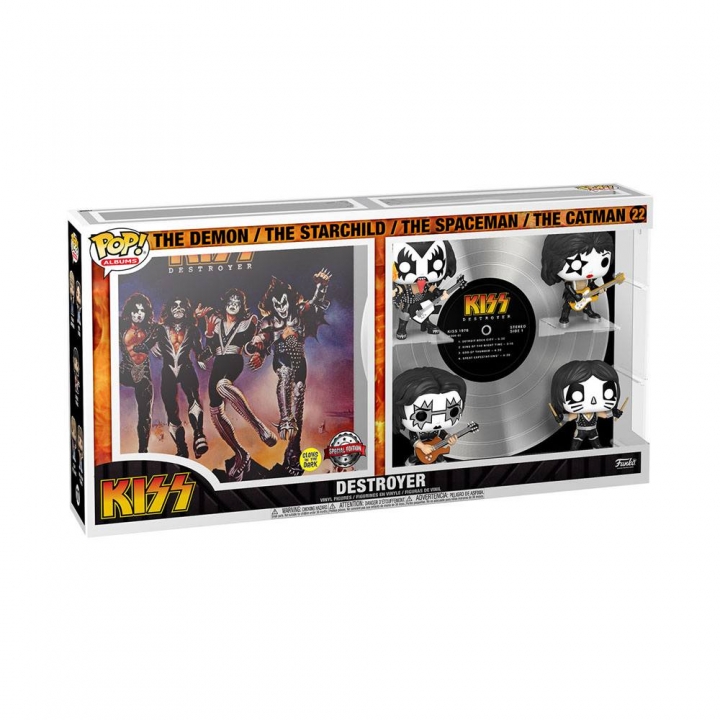 KISS POP! Albums Vinyl Figure 4-Pack Destroyer GITD 9 cm