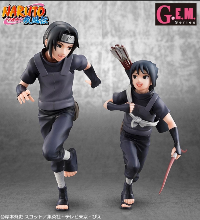 Naruto Shippuden G.E.M. Series PVC Statues Uchiha Itachi & Sasuke 16 - 18 cm