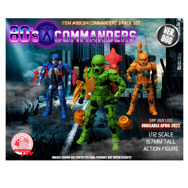 80'S Commanders / Centurions Action Figure (3 PACK SET) 16 cm