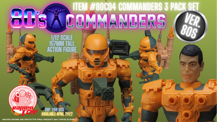 80'S Commanders / Centurions Action Figure (3 PACK SET) 16 cm