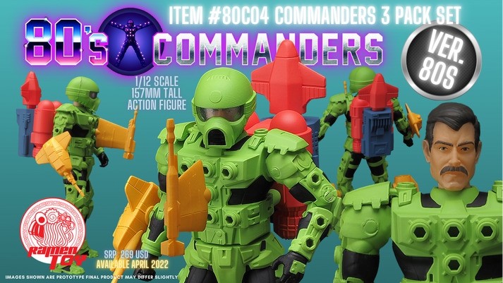 80'S Commanders / Centurions Action Figure (3 PACK SET) 16 cm