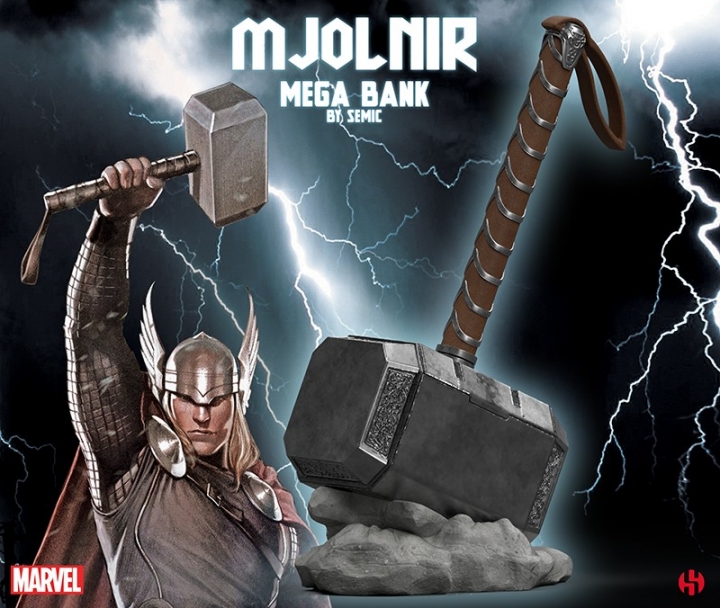 MARVEL THOR'S MJOLNIR MEGA BANK 28 cm