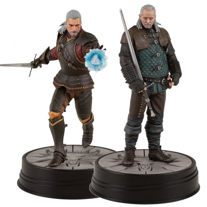 Witcher 3 Wild Hunt PVC Statue Geralt Toussaint Tourney Armor / Vesemir 20-21 cm