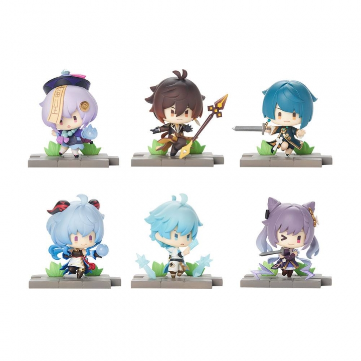 Genshin Impact Battle Scene Collection Mini Figures 6-Pack Liyue Edition 6 cm