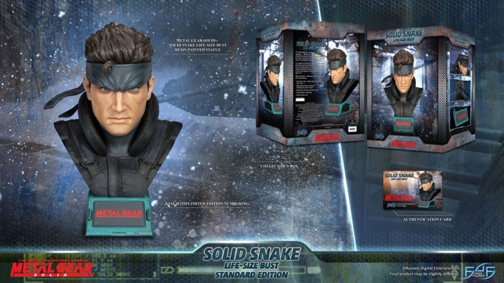 Metal Gear Solid Life-Size Bust 1/1 Solid Snake 56 cm