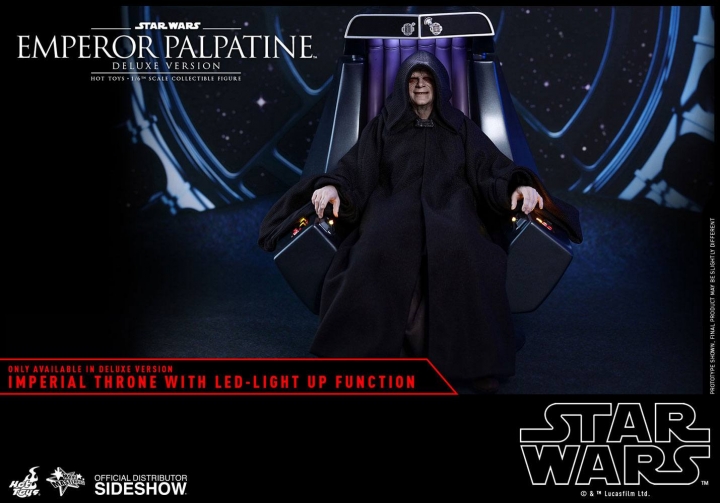 Hot Toys Star Wars Episode VI Movie Masterpiece 1/6 Figure Emperor Palpatine Deluxe Version 29 cm