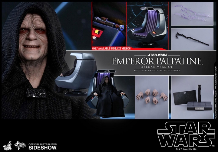 Hot Toys Star Wars Episode VI Movie Masterpiece 1/6 Figure Emperor Palpatine Deluxe Version 29 cm