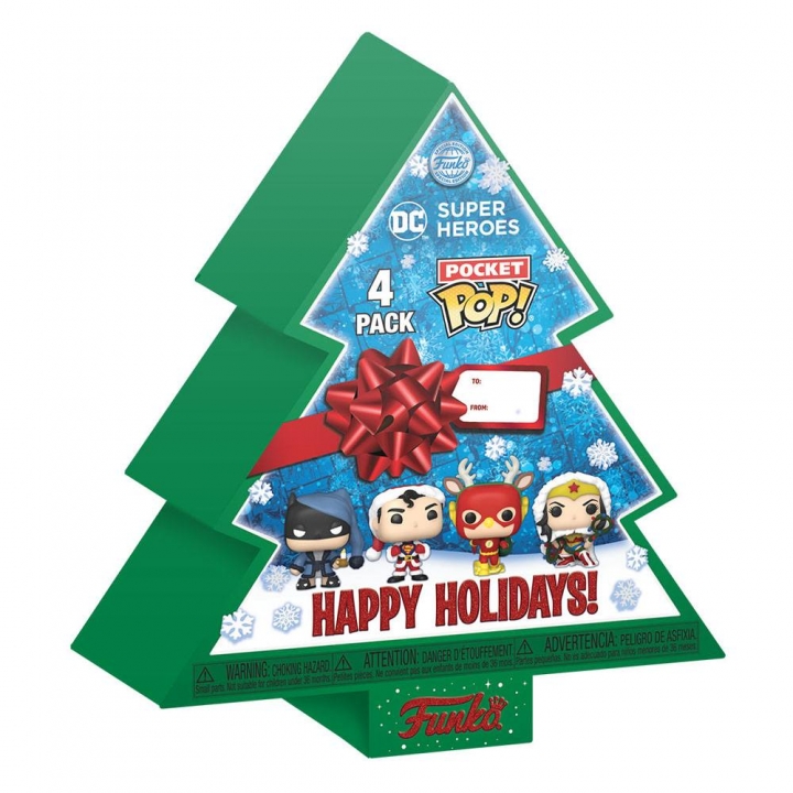 DC Comics Holiday 2022 Pocket POP! Vinyl Figures 4-Pack Tree Holiday Box 4 cm