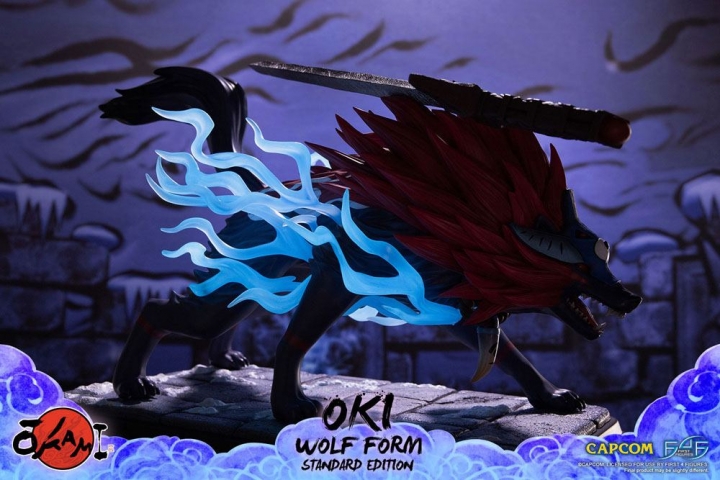 Okami Statue Oki (Wolf Form) 35 cm