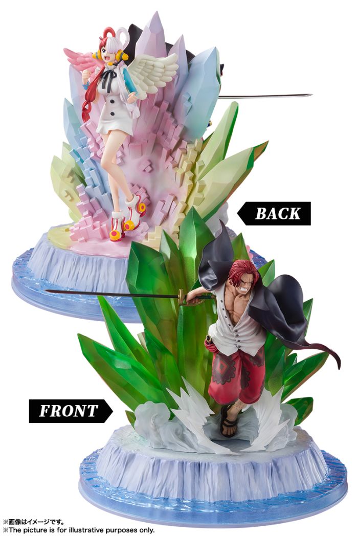 ONE PIECE FIGUARTS ZERO EXTRA BATTLLE SHANKS AND UTA 24 cm