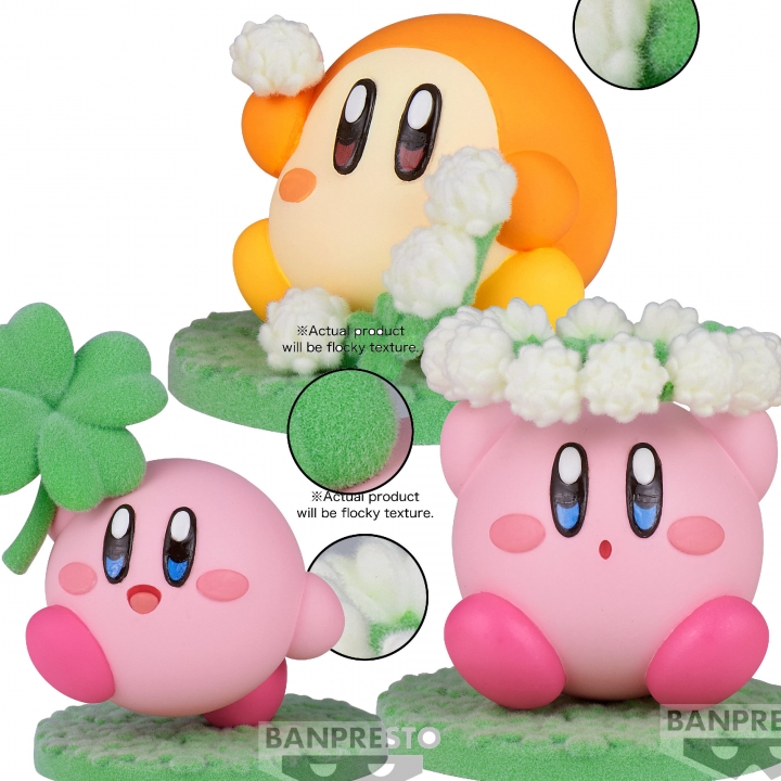 Kirby: Fluffy Puffy Play in the Flower Waddle Dee / Kirby Flowers / Kirby Clover PVC Statue 3 cm