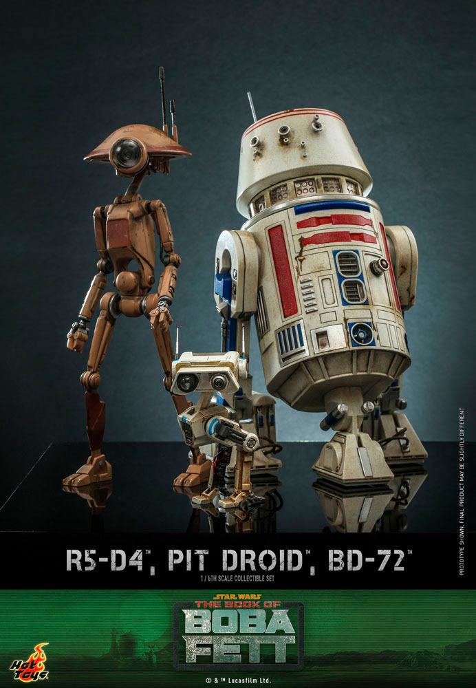 Star Wars The Mandalorian Action Figures 1/6 R5-D4,Pit Droid,& BD-72