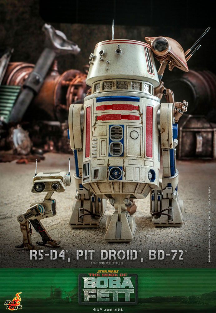 Star Wars The Mandalorian Action Figures 1/6 R5-D4,Pit Droid,& BD-72