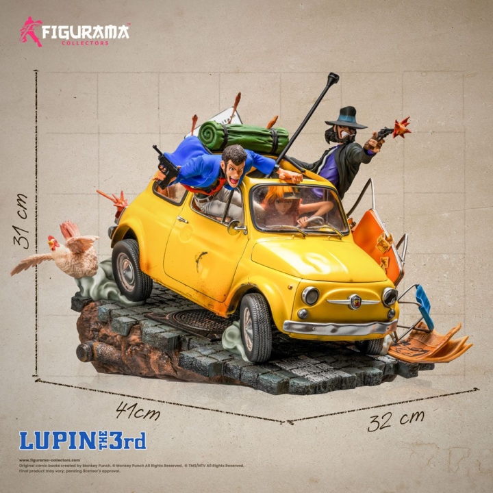 Lupin III Elite Diorama Statue 1/8 Lupin,Jigen & Fujiko 31 cm