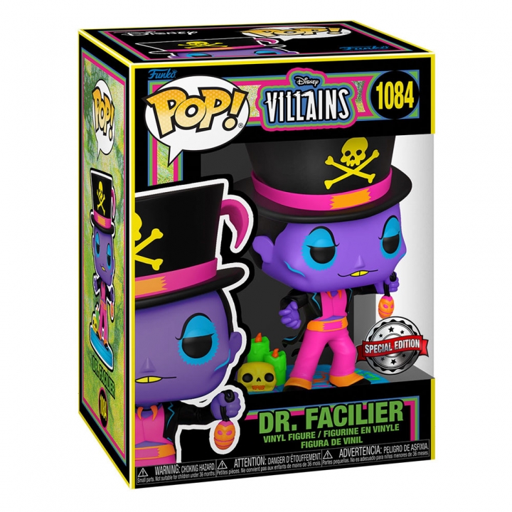 Disney Villains POP! Vinyl Figure Maleficent / Dr. Facillier / Captain Hook Blacklight 9 cm