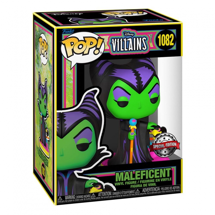 Disney Villains POP! Vinyl Figure Maleficent / Dr. Facillier / Captain Hook Blacklight 9 cm