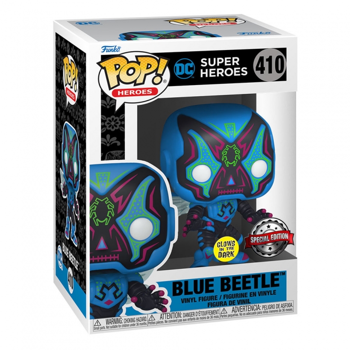 DC Comics POP! Vinyl Figure Dia De Los DC Blue Beetle (GW) 9 cm