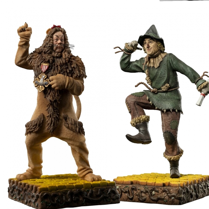 The Wizard of Oz: 1:10 Scale Statue Cowardly Lion / Scarecrow 21 cm