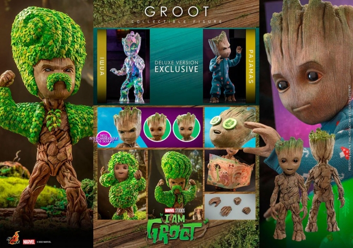 Hot Toys I Am Groot Action Figure Groot Deluxe Version 26 cm