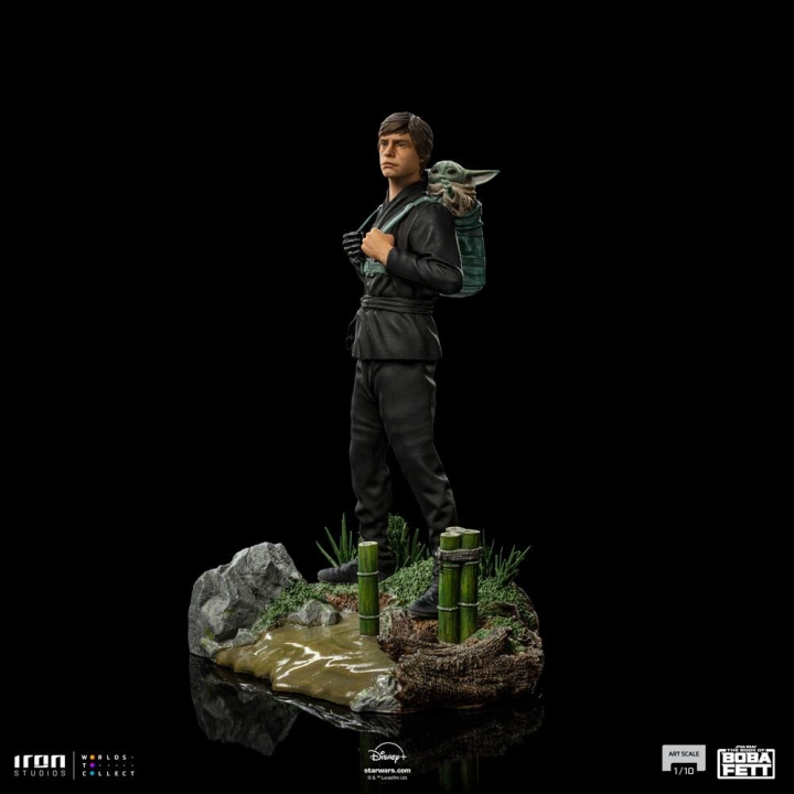 Star Wars Book of Boba Fett Art Scale Statue 1/10 Luke Skywalker & Grogu Training 20 cm