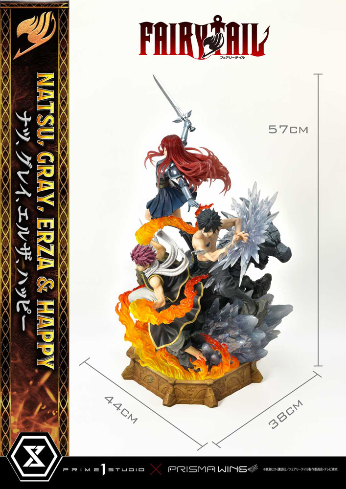 Fairy Tail PVC Statue 1/7 Natsu,Gray,Erza,Happy 57 cm