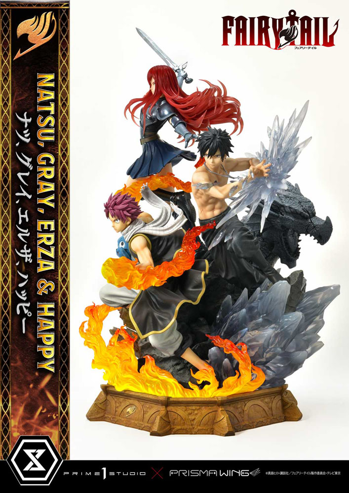 Fairy Tail PVC Statue 1/7 Natsu,Gray,Erza,Happy 57 cm