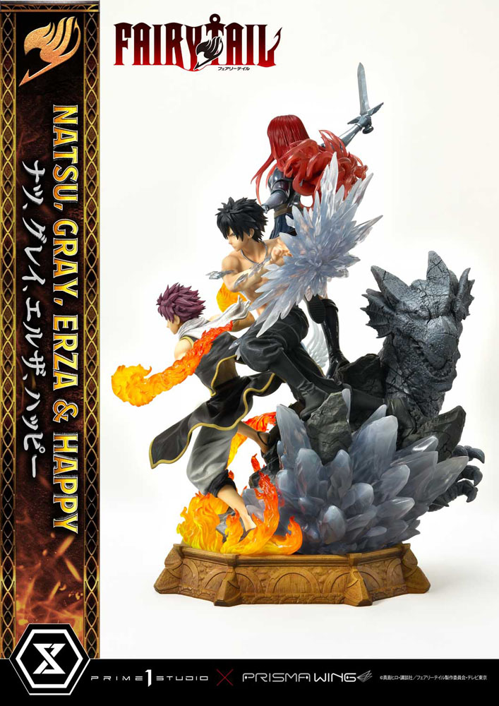 Fairy Tail PVC Statue 1/7 Natsu,Gray,Erza,Happy 57 cm