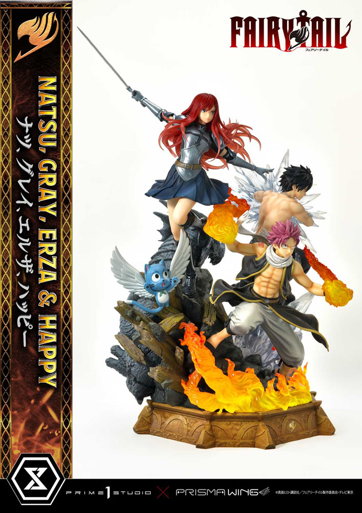 Fairy Tail PVC Statue 1/7 Natsu,Gray,Erza,Happy 57 cm