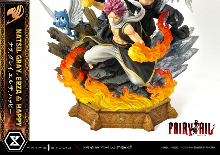 Fairy Tail PVC Statue 1/7 Natsu,Gray,Erza,Happy 57 cm