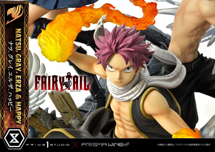 Fairy Tail PVC Statue 1/7 Natsu,Gray,Erza,Happy 57 cm