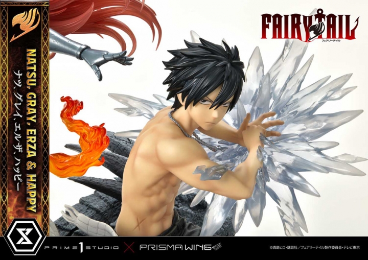 Fairy Tail PVC Statue 1/7 Natsu,Gray,Erza,Happy 57 cm