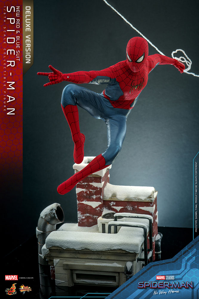 Spider-Man: No Way Home Movie Masterpiece 1/6 Spider-Man New Red and Blue Suit Deluxe Version 28 cm