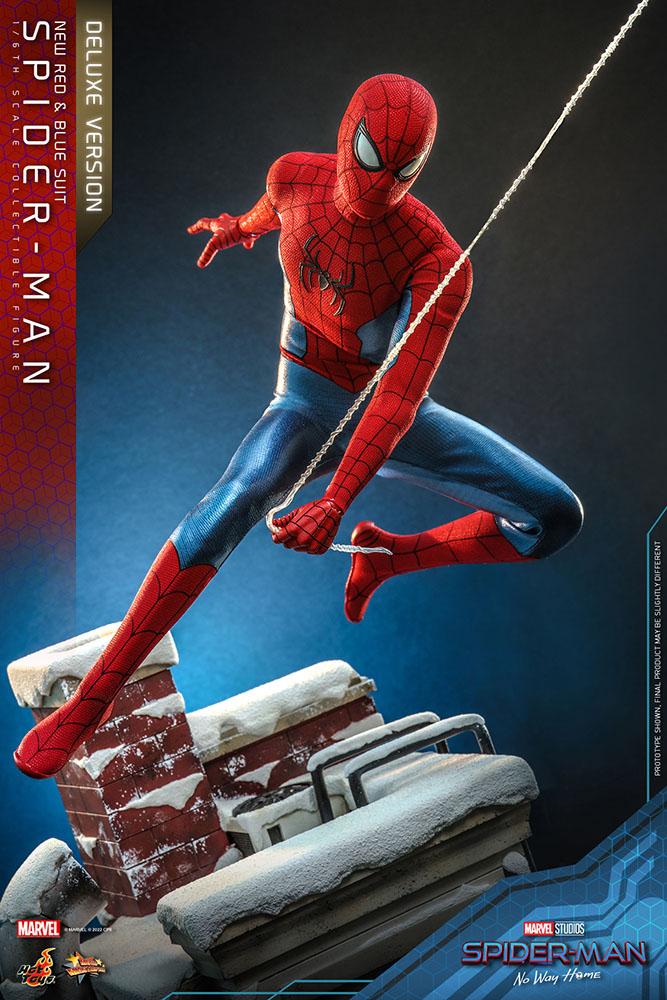 Spider-Man: No Way Home Movie Masterpiece 1/6 Spider-Man New Red and Blue Suit Deluxe Version 28 cm