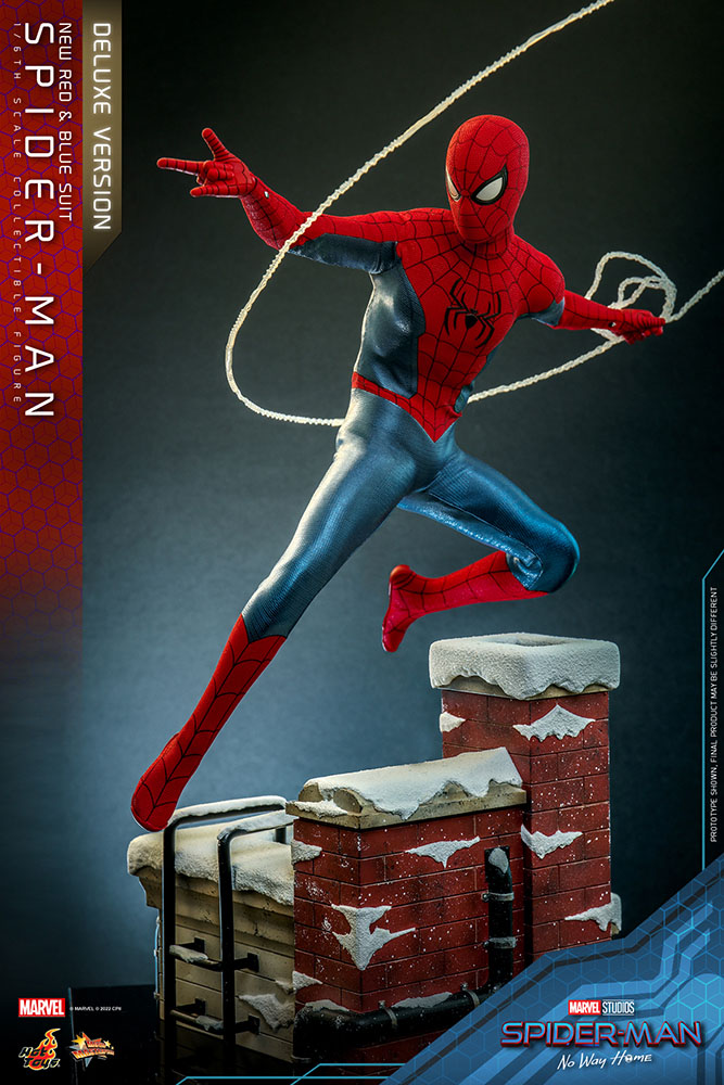 Spider-Man: No Way Home Movie Masterpiece 1/6 Spider-Man New Red and Blue Suit Deluxe Version 28 cm