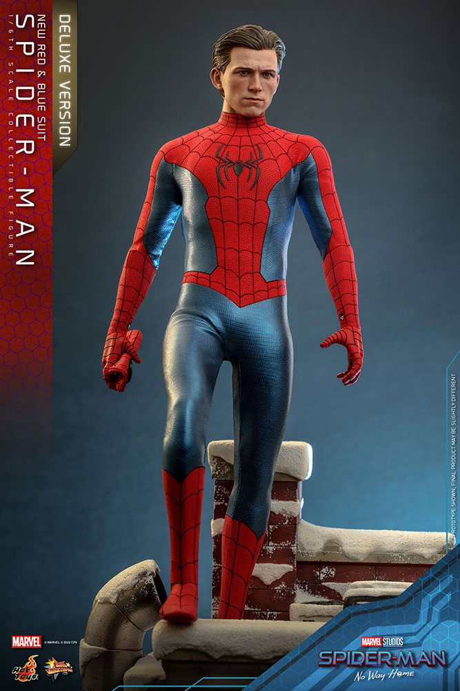 Spider-Man: No Way Home Movie Masterpiece 1/6 Spider-Man New Red and Blue Suit Deluxe Version 28 cm