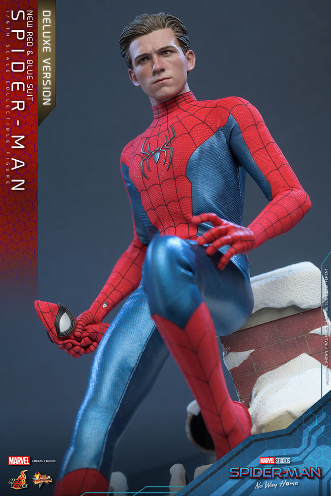 Spider-Man: No Way Home Movie Masterpiece 1/6 Spider-Man New Red and Blue Suit Deluxe Version 28 cm