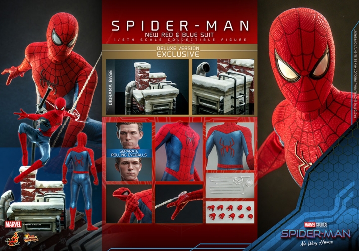 Spider-Man: No Way Home Movie Masterpiece 1/6 Spider-Man New Red and Blue Suit Deluxe Version 28 cm