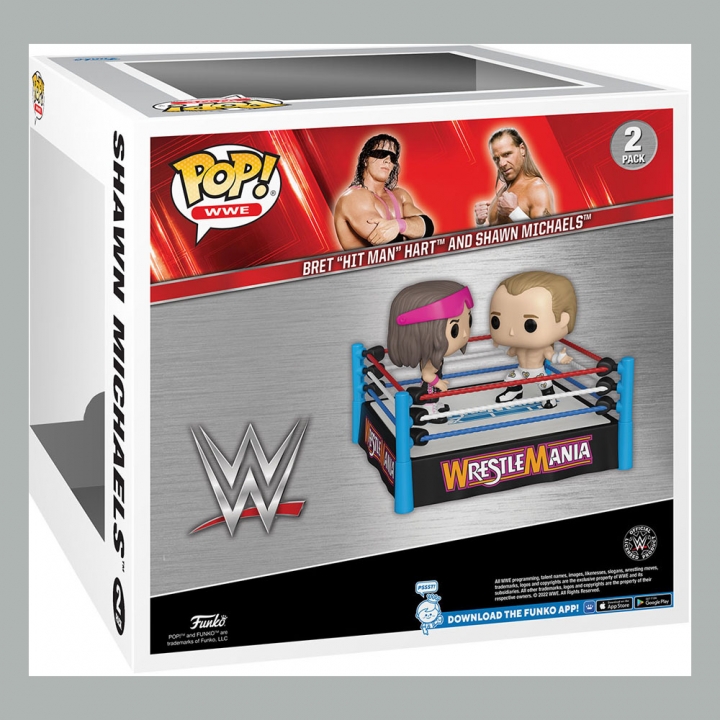 WWE POP Moment! Vinyl Figures 2-Pack Bret Hart vs Shawn Michaels 9 cm