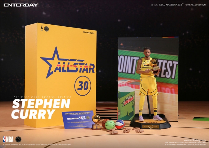 NBA Collection Real Masterpiece Action Figure 1/6 Stephen Curry All Star 2021 Special Edition 30 cm