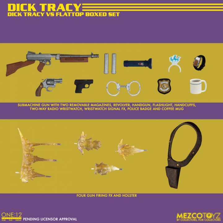 Dick Tracy Action Figures 1/12 Dick Tracy vs Flattop Box Set 17 cm