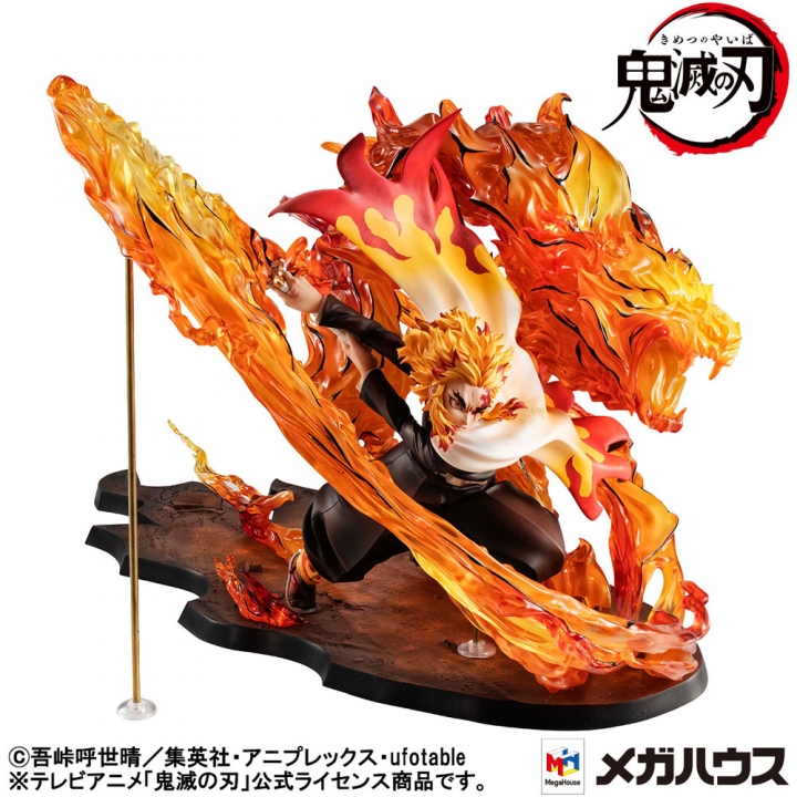 Demon slayer: Precious G.E.M. Series 1/8 Statue Rengoku Flame Breathing Fifth Form Flame Tiger 24 cm