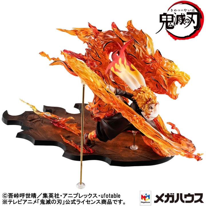 Demon slayer: Precious G.E.M. Series 1/8 Statue Rengoku Flame Breathing Fifth Form Flame Tiger 24 cm