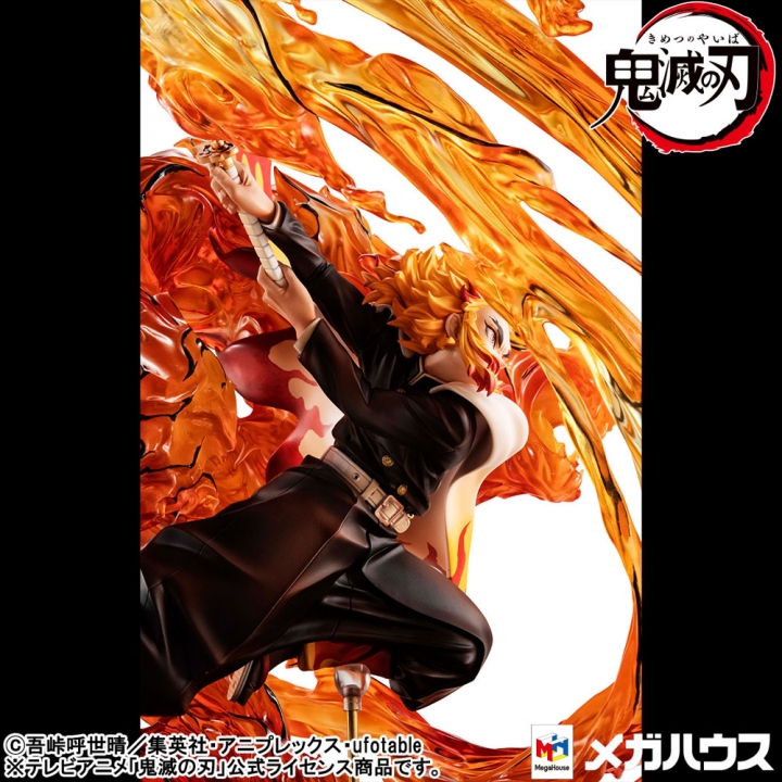 Demon slayer: Precious G.E.M. Series 1/8 Statue Rengoku Flame Breathing Fifth Form Flame Tiger 24 cm