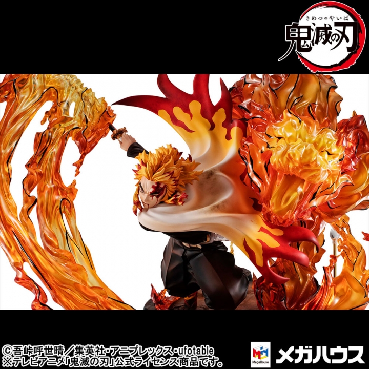 Demon slayer: Precious G.E.M. Series 1/8 Statue Rengoku Flame Breathing Fifth Form Flame Tiger 24 cm