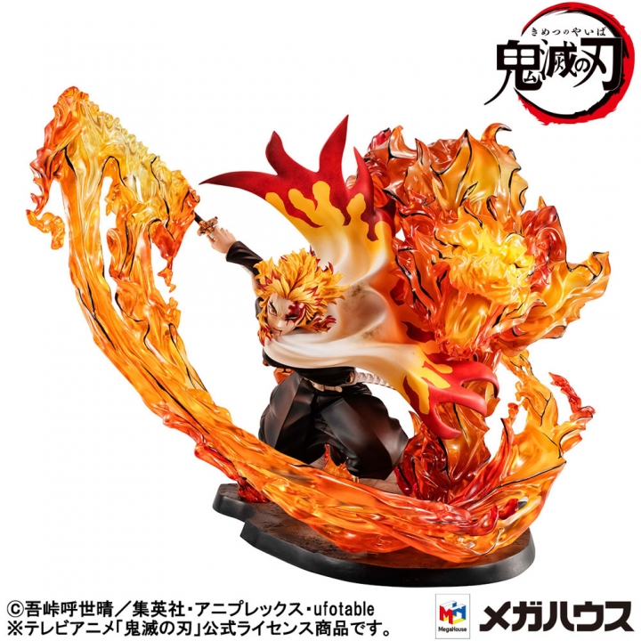 Demon slayer: Precious G.E.M. Series 1/8 Statue Rengoku Flame Breathing Fifth Form Flame Tiger 24 cm