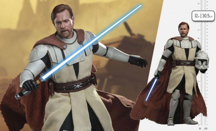 Star Wars The Clone Wars Action Figure 1/6 Obi-Wan Kenobi 30 cm