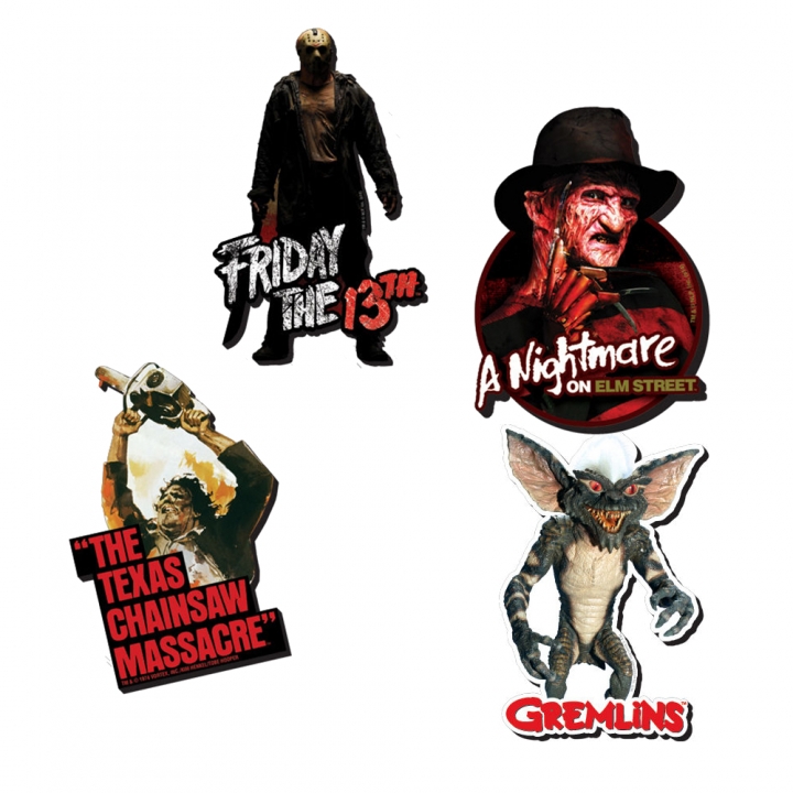 Magneti Assortiti Gremlins / Nightmare on Elm Street / Texas Chainsaw Massacre / Friday the 13th